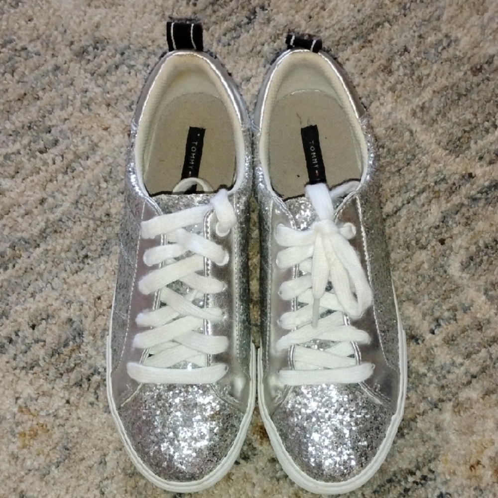 Tommy Hilfiger Silver Glitter Kids Shoes